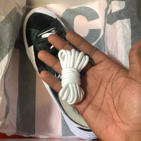 Patent Black Nike Blazer Low / Sacai SIZE 14 - Picture 8 of 10